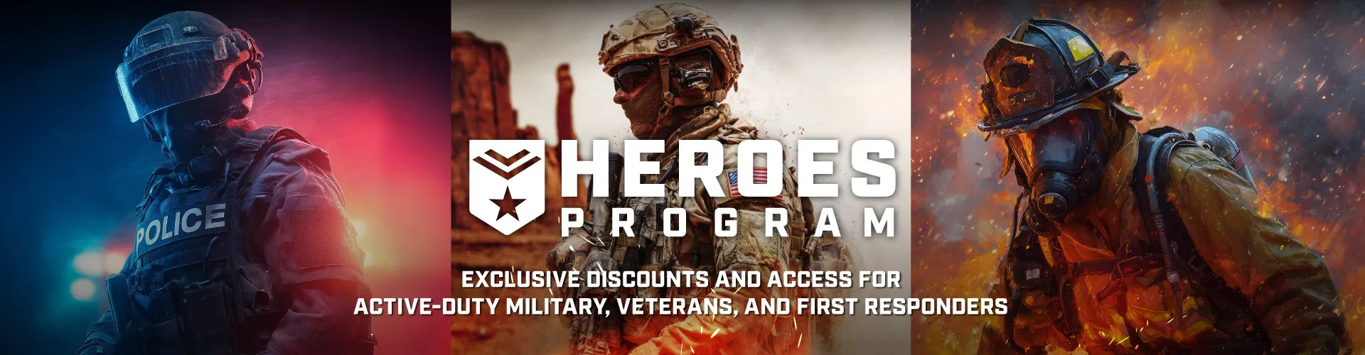 Gunvexa Heroes Program for active duty military, veterans, and first responders