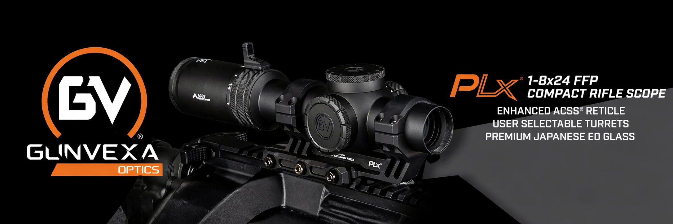 Gunvexa GV Optics premium rifle scope banner