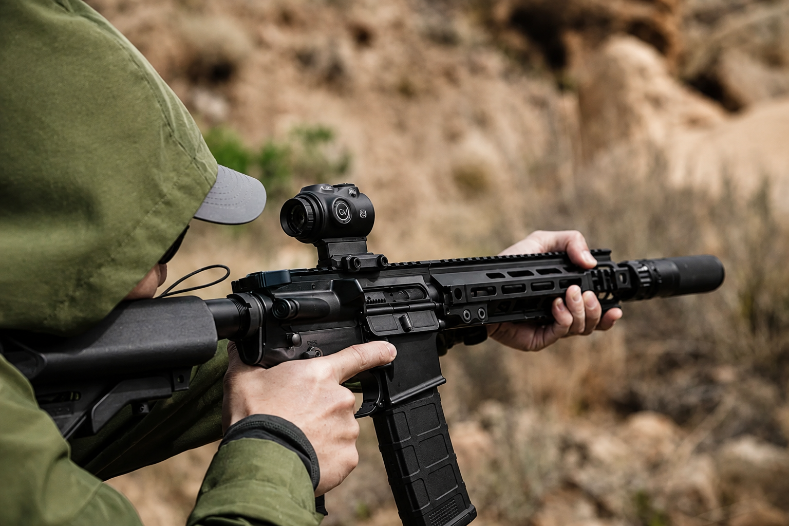 Gunvexa GLx 1x MicroPrism with Red Illuminated ACSS Cyclops Reticle