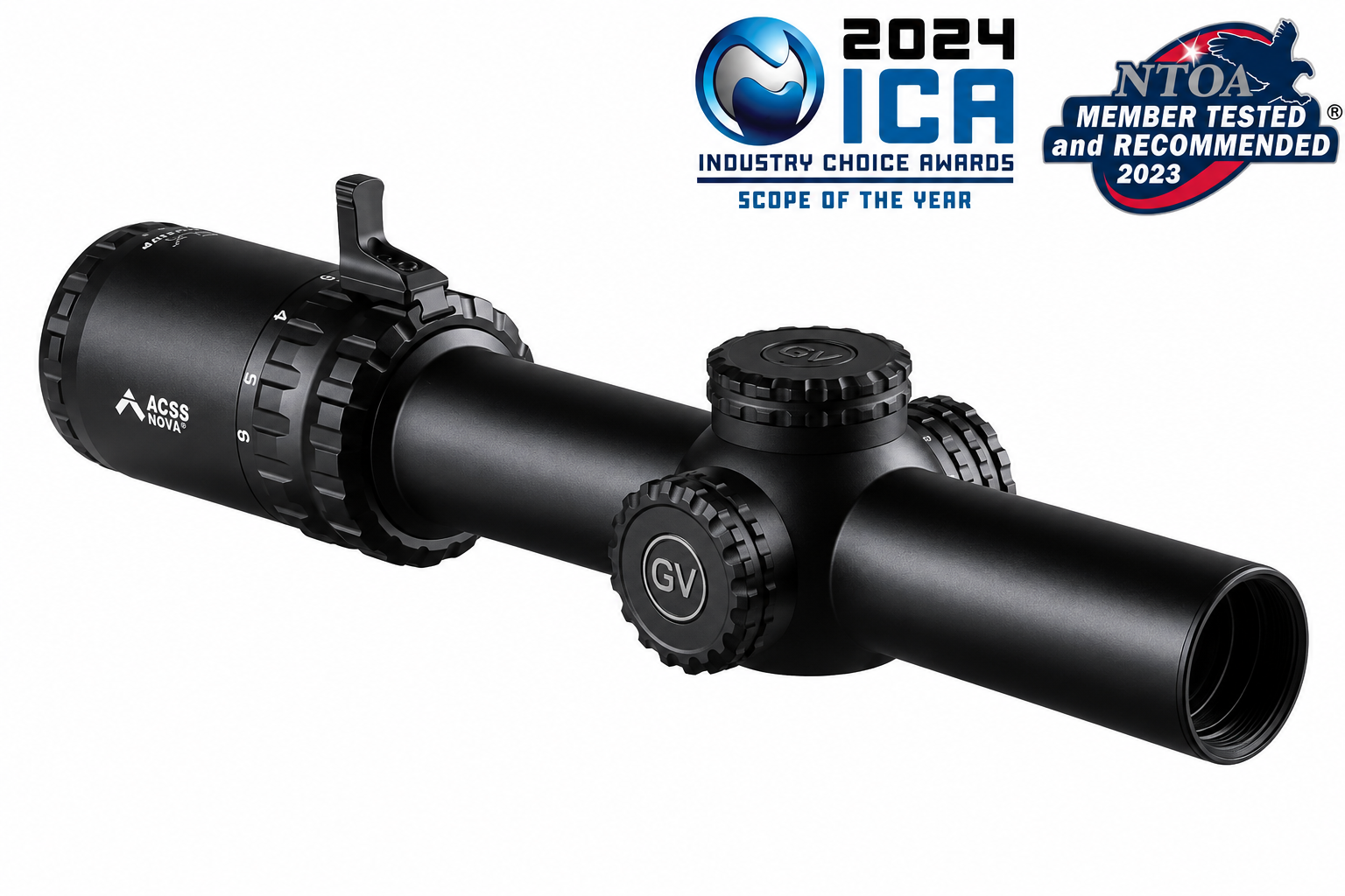 Gunvexa SLx 1-6x24mm SFP Rifle Scope Gen IV – Illuminated ACSS Nova Fiber Wire Reticle – Red Dot Bright®