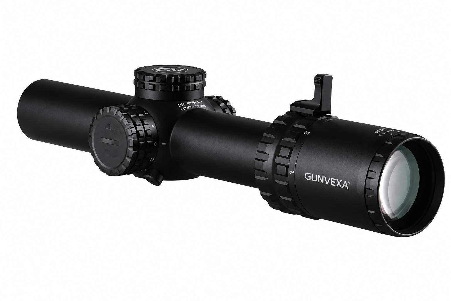 Gunvexa SLx 1-6x24mm SFP Rifle Scope Gen IV – Illuminated ACSS Nova Fiber Wire Reticle – Red Dot Bright®