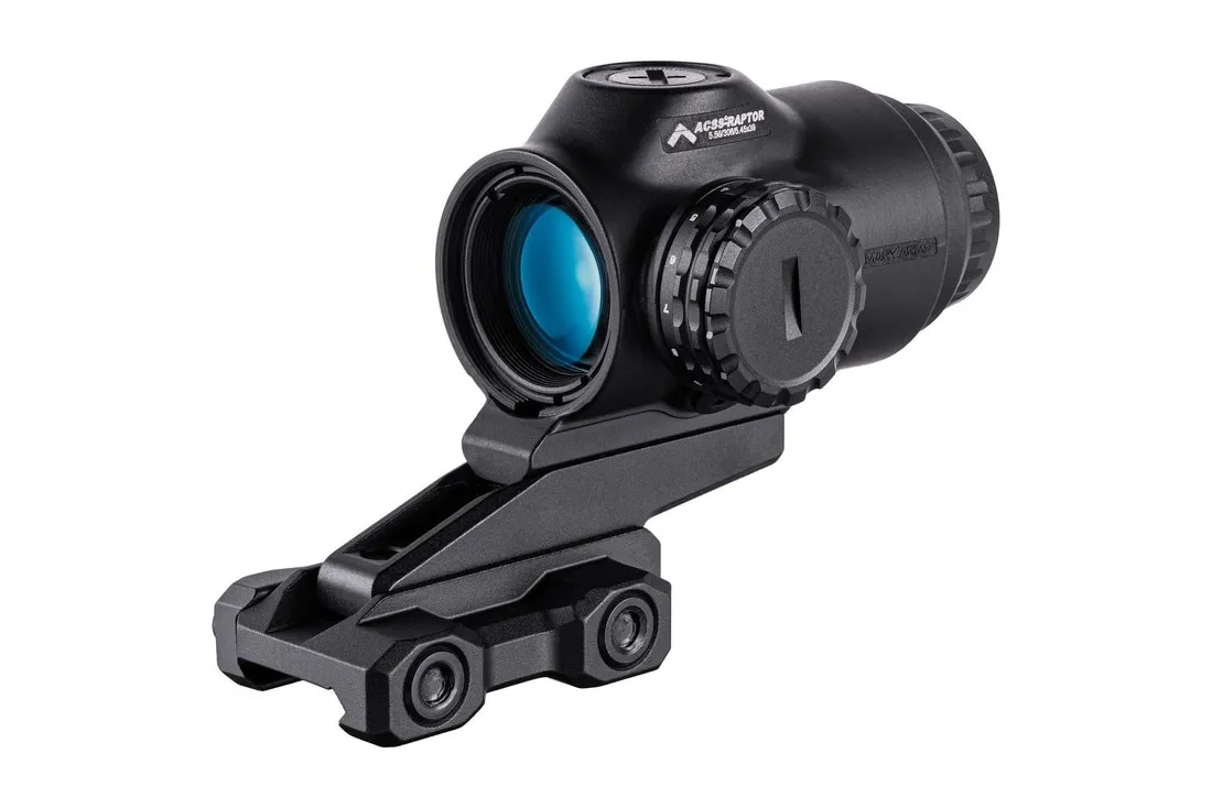 Gunvexa SLx 3X MicroPrism™ Scope – Red Illuminated ACSS Raptor Reticle – 5.56 / .308 – Yard