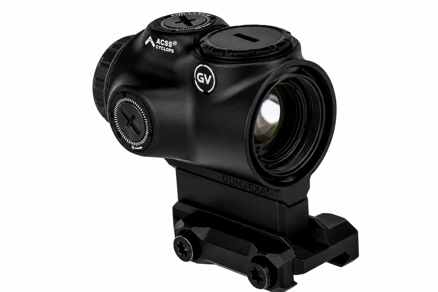 Gunvexa GLx 1x MicroPrism with Red Illuminated ACSS Cyclops Reticle