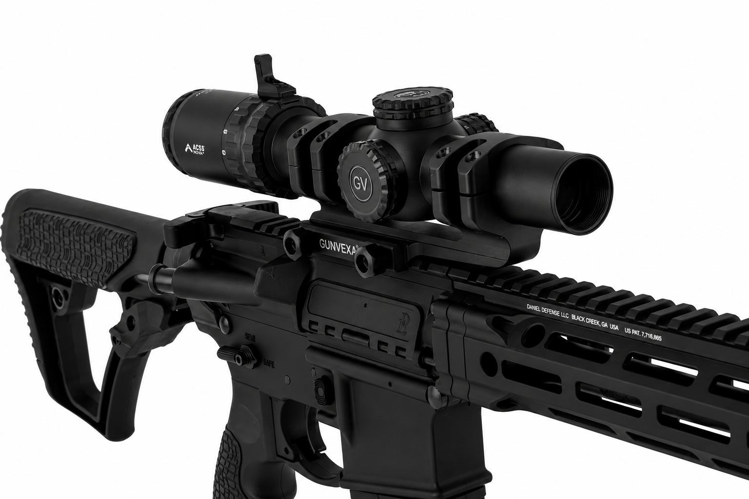 Gunvexa SLx 1-6x24mm SFP Rifle Scope Gen IV - Illuminated ACSS Nova Fiber Wire Reticle - Red Dot Bright®
