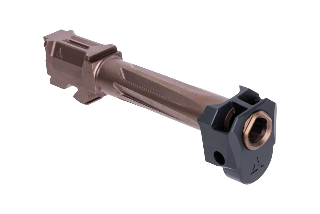 Radian AFTERBURNER + RAMJET INTRA-LOK Combo fits GLOCK 19/19x/45 Gen 5 - Muzzle Compensator and Fluted Barrel - Bronze