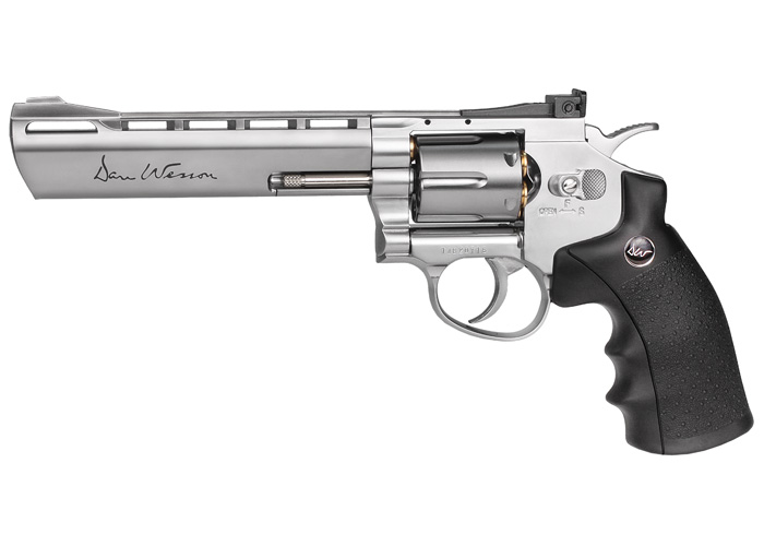 Dan Wesson 6″ Pellet Revolver, Silver