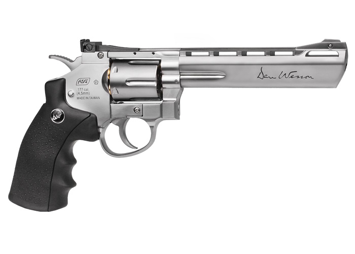 Dan Wesson 6″ Pellet Revolver, Silver