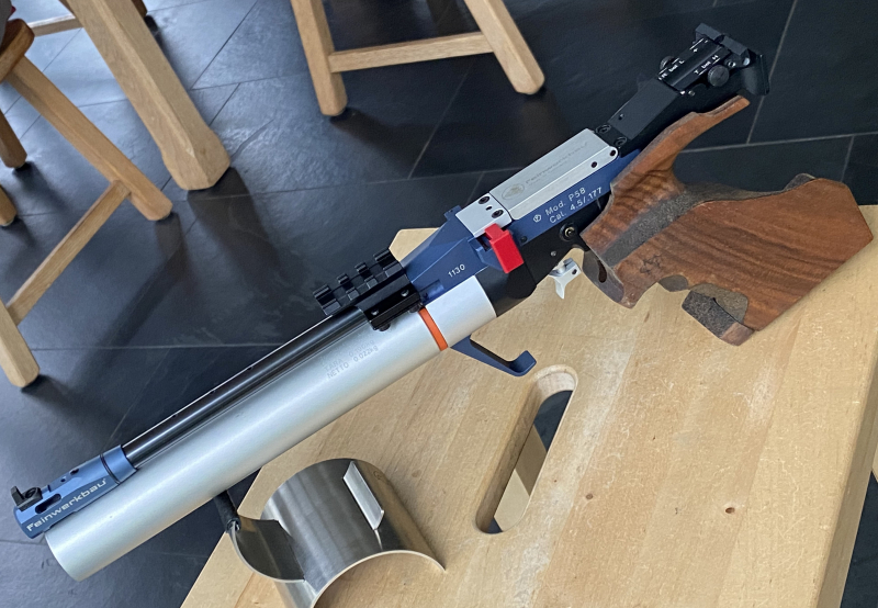 five-shot Feinwerkbau P58 Match air pistol