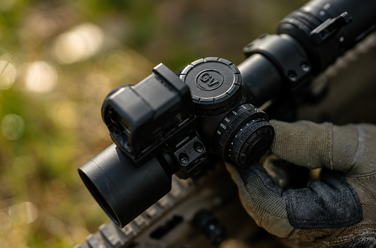 Rifle scope turret adjustment controls