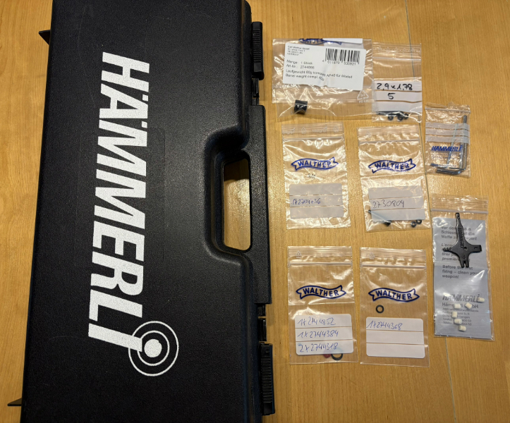 Hämmerli AP40 compressed air pistol with case
