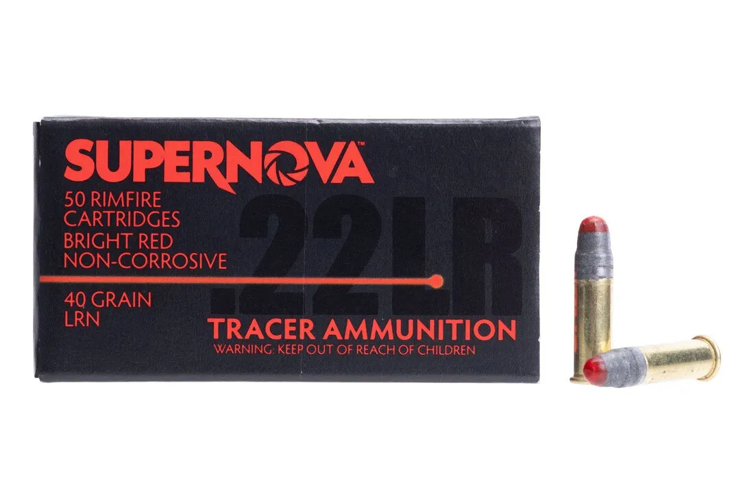 iney Mountain Ammunition Red Tracer 22LR 40gr Lead Round Nose – Box of 50