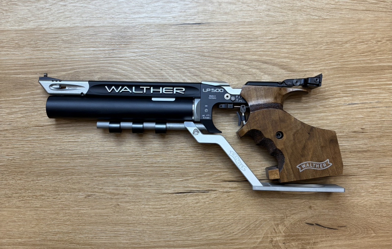 Walther LP 500 M match air pistol, supported, walnut, rightL +DISPLAY PIECE+ Haider Weapons +