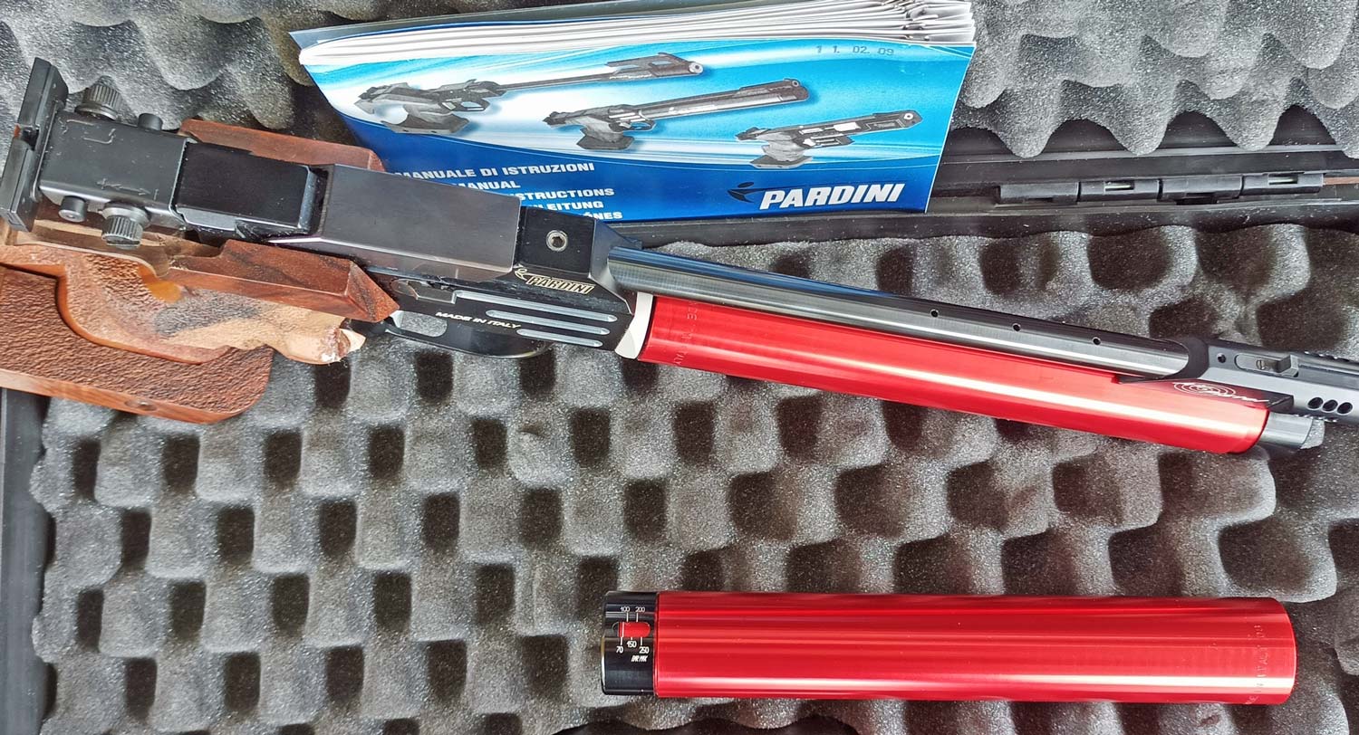 Pardini K10 air pistol for right-handed shooters