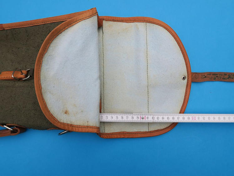 Brand new rustic case for a break-action rifle – canvas with leather trim