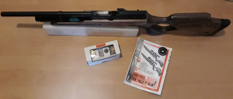 Hw 100 Cal 5.5 F.S.B. with plywood stock for sale