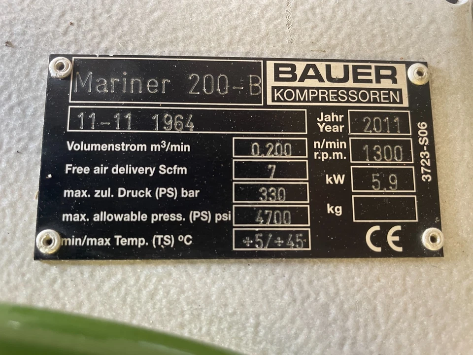 Bauer Mariner 200-B Compressor