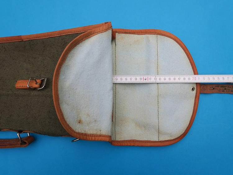 Brand new rustic case for a break-action rifle – canvas with leather trim