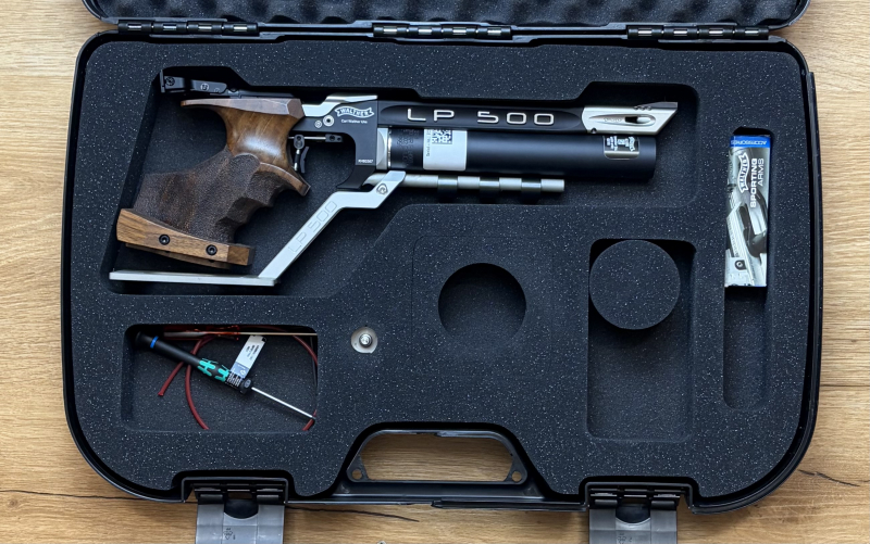 Walther LP 500 M match air pistol, supported, walnut, rightL +DISPLAY PIECE+ Haider Weapons +