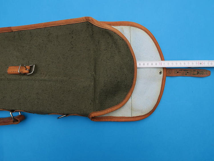 Brand new rustic case for a break-action rifle – canvas with leather trim