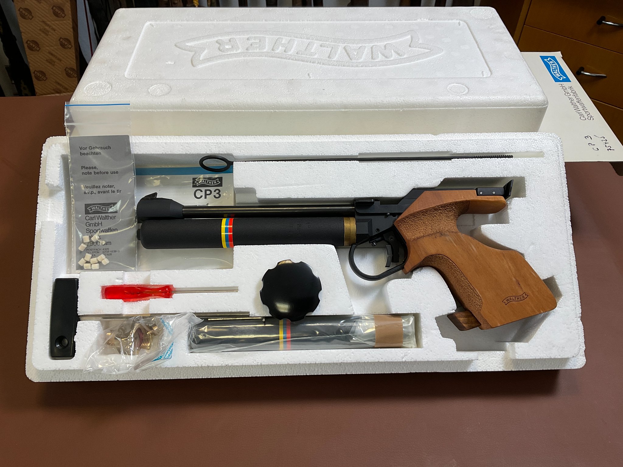 CO2 Pistol Carl Walther Mod.CP3 in Caliber 4.5mm SNR 75425