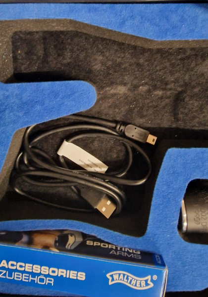 LP 500 demonstration air pistol with electronic trigger.