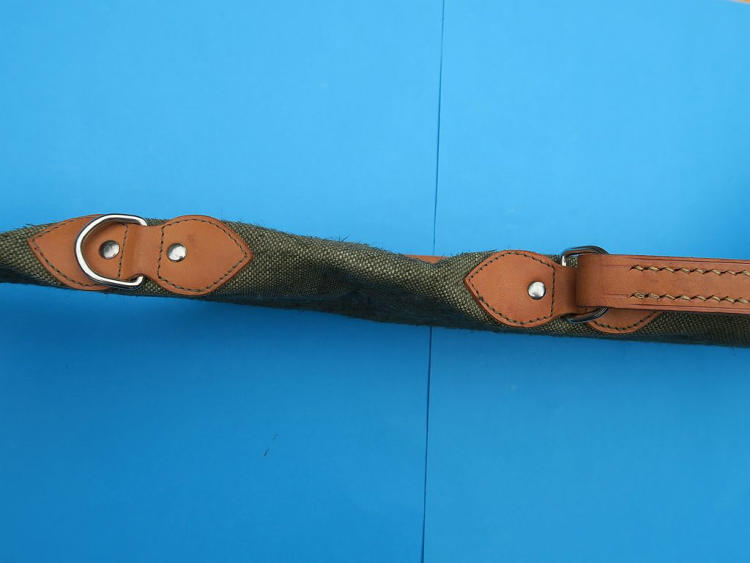 Brand new rustic case for a break-action rifle – canvas with leather trim
