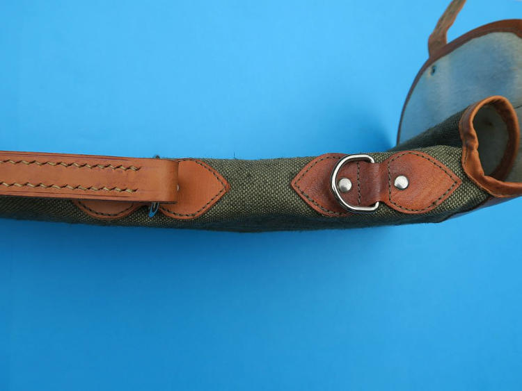 Brand new rustic case for a break-action rifle – canvas with leather trim