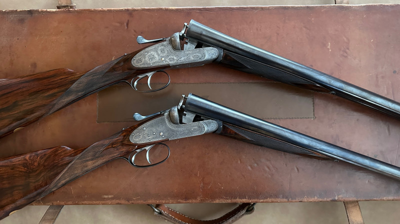 Pair of shotguns BOSS & Co 1270 ejectors leather case SN 52235224 DREAM PAIR