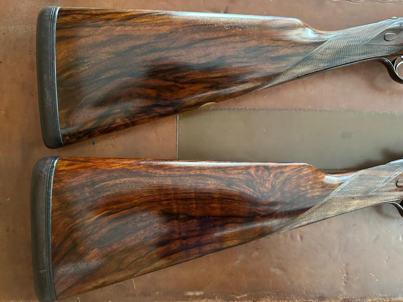 Pair of shotguns BOSS & Co 1270 ejectors leather case SN 52235224 DREAM PAIR