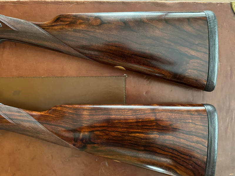 Pair of shotguns BOSS & Co 1270 ejectors leather case SN 52235224 DREAM PAIR
