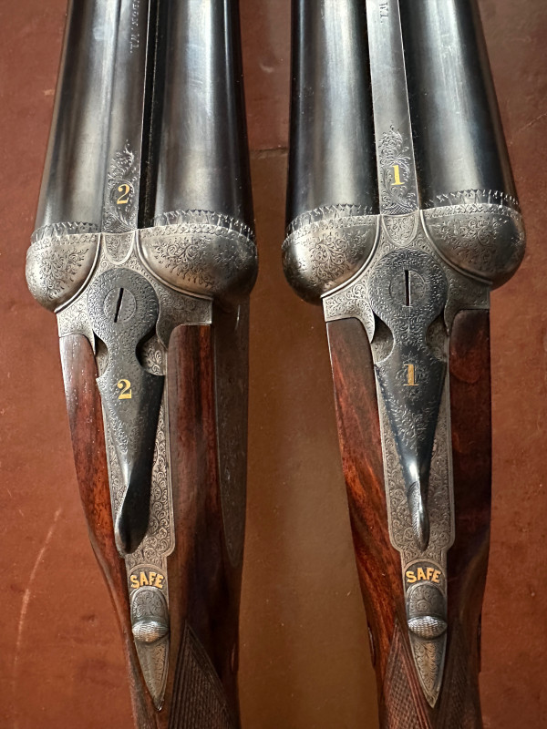 Pair of shotguns BOSS & Co 1270 ejectors leather case SN 52235224 DREAM PAIR