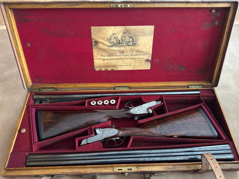 Pair of shotguns BOSS & Co 1270 ejectors leather case SN 52235224 DREAM PAIR