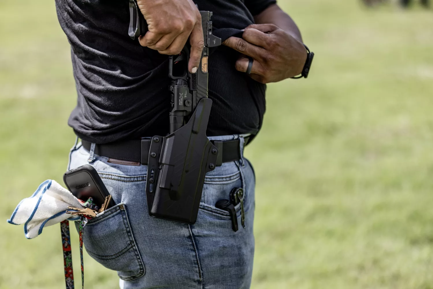 Retention shooting stance training