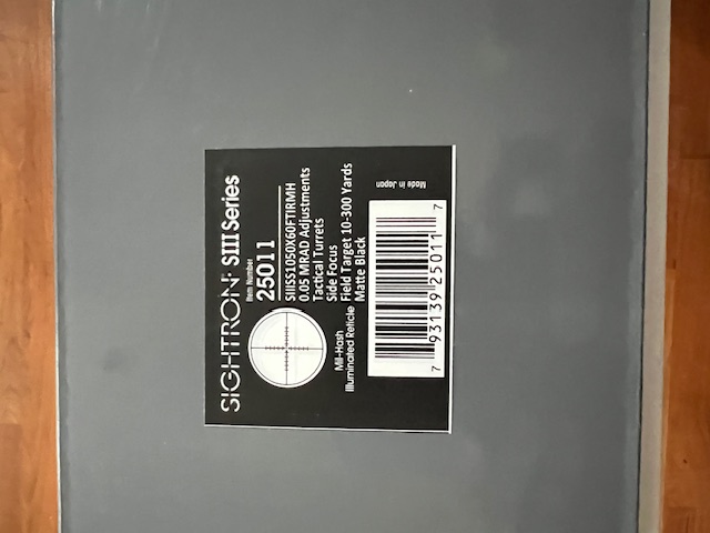 Sightron SIII 10-50x60 FT