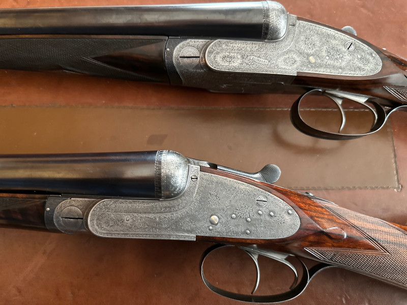 Pair of shotguns BOSS & Co 1270 ejectors leather case SN 52235224 DREAM PAIR
